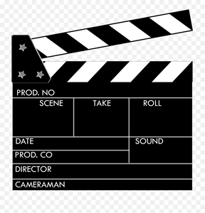 White Graphics Clapperboard PNG Download
