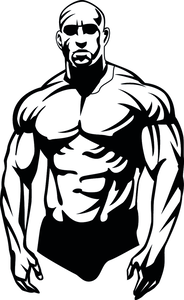 White Bodybuilding Bodybuilder PNG Download