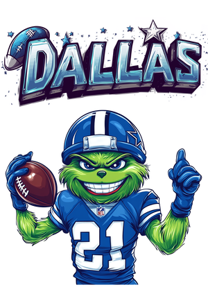 Dallas Grinch Character Animated Cartoon PNG Download