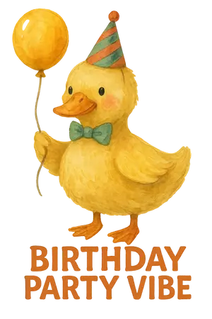 Birthday Party Duck #4776 | Free PNG Download