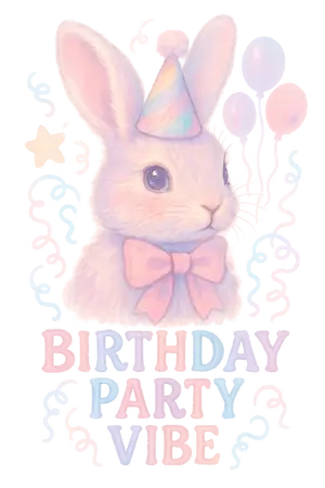 Birthday Party Rabbit #1410 | Free PNG Download