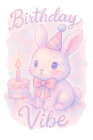 Birthday Party Rabbit #2242 | Free PNG Download