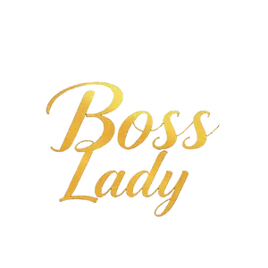 Black Boss Lady Elegant Gold Foil Script Typography No #4803 | Free PNG Download