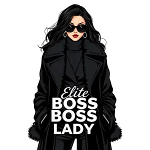 Black Boss Lady High Fashion Illustration Wearing Luxury #5860 | Free PNG Download