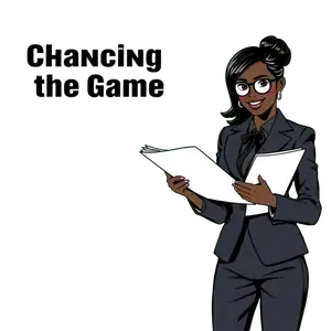 Black Boss Lady In Business Suit Holding Documents And #9812 | Free PNG Download