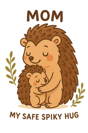 Cartoon Hedgehog Family #7118 | Free PNG Download