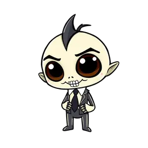 Draw A Cute Chibi Style Beetlejuice With Big Eyes And Tiny #7894 | Free PNG Download