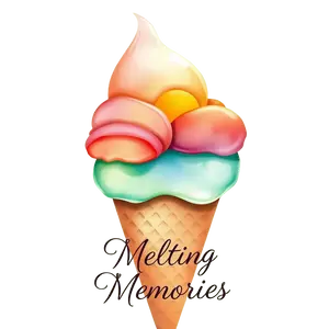 Dreamy Aesthetic Gelato Cone W | Free PNG Download