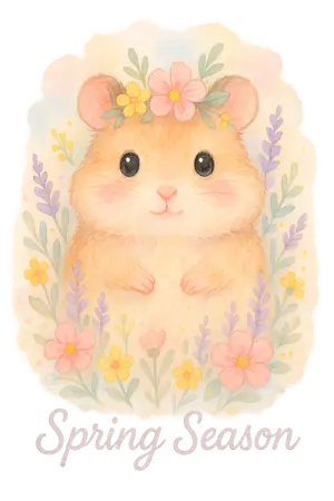 Dreamy Spring Hamster #6099 | Free PNG Download