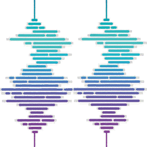 Blue Symmetry Design PNG Download