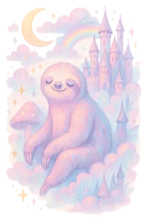 Fantasy Sloth Design #3556 | Free PNG Download