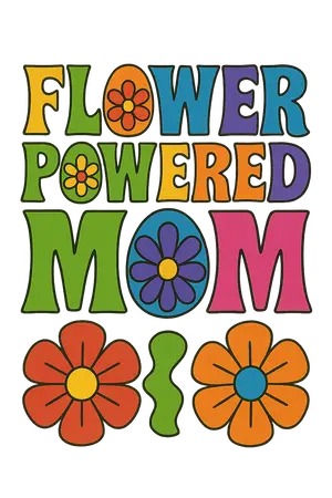 Flower Powered Typography #6906 | Free PNG Download
