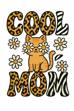 Groovy Cat Mom #6647 | Free PNG Download