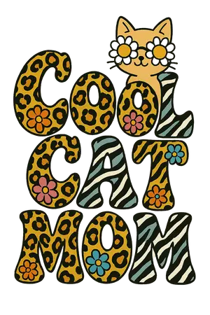 Groovy Cat Mom #3975 | Free PNG Download