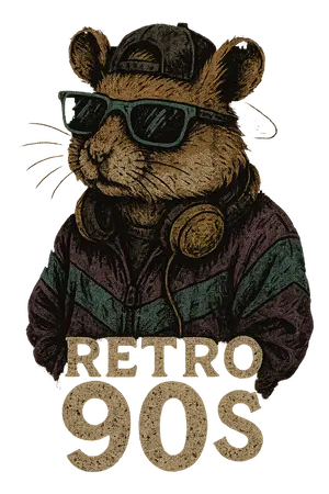 Grunge Hamster Nostalgia #4115 | Free PNG Download