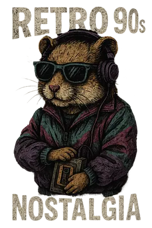 Grunge Hamster Nostalgia #9786 | Free PNG Download