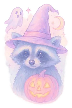 Halloween Raccoon Design #2081 | Free PNG Download
