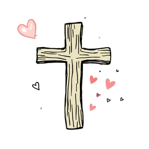 Hand Drawn Cross Country Surrounded By Cute Doodles Like #2483 | Free PNG Download