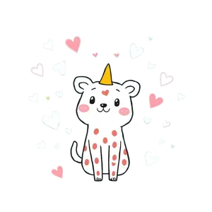 Hand Drawn Ffa Surrounded By Cute Doodles Like Hearts And #4719 | Free PNG Download
