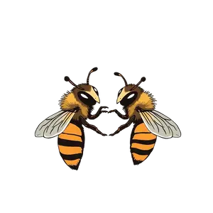 Hand Drawn Hornets Surrounded By Cute Doodles Like Hearts #4868 | Free PNG Download
