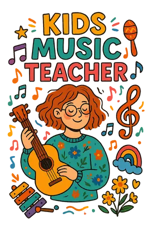 Kids Music Teacher #7251 | Free PNG Download