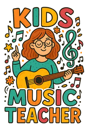 Kids Music Teacher #9398 | Free PNG Download