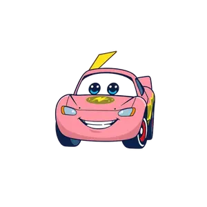 Lightning Mcqueen As A Kawaii Vector Illustration Pastel #9556 | Free PNG Download