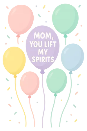 Mom's Joyful Balloons #6139 | Free PNG Download