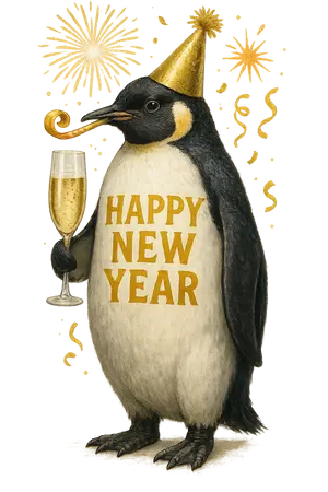 New Year Penguin #9435 | Free PNG Download