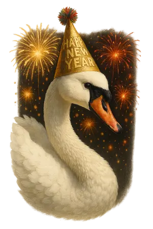 New Year Swan #7819 | Free PNG Download
