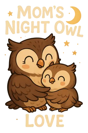 Night Owl Embrace #8943 | Free PNG Download