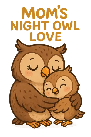 Owl's Nightly Love #3364 | Free PNG Download
