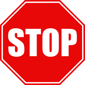 Red Stop Sign Font PNG Download