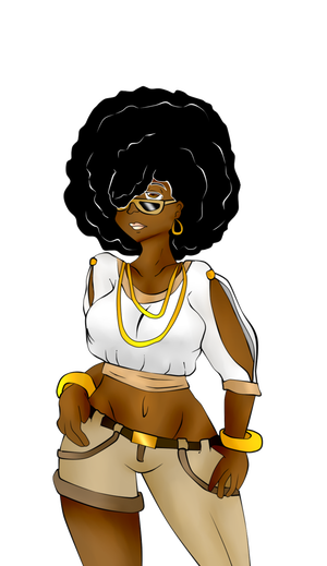 Afro Jheri Curl Animation PNG Download