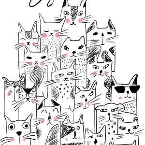 American Shorthair Drawing Illustration PNG Download