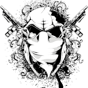 Black Fictional Character Black And White PNG Download