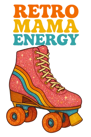 Sparkly Retro Skates #9472 | Free PNG Download