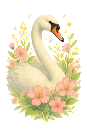 Spring Swan Design #5883 | Free PNG Download