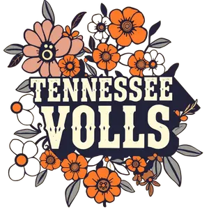 Tennessee Vols With Retro 70s Typography Boho Floral #2674 | Free PNG Download