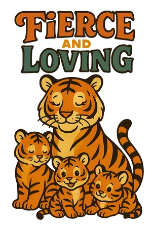 Tiger Mom And Cubs #5829 | Free PNG Download