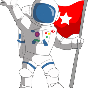 Turkish Astronaut Cartoon Graphics PNG Download