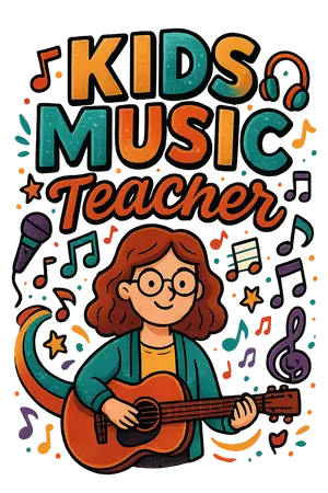 Vibrant Music Educator #8596 | Free PNG Download