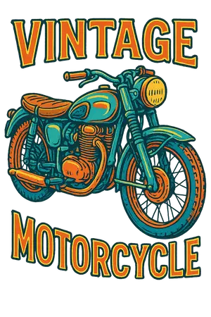 Vintage Motorcycle Design #9744 | Free PNG Download