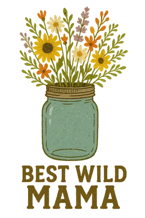 Wildflower Jar Art #9790 | Free PNG Download