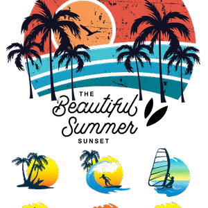 Palm Trees Graphic Design Graphics PNG Download