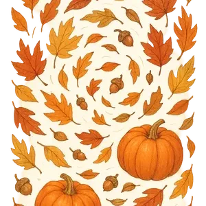 Autumn Leaves And Pumpkins #4465 | Free PNG Download