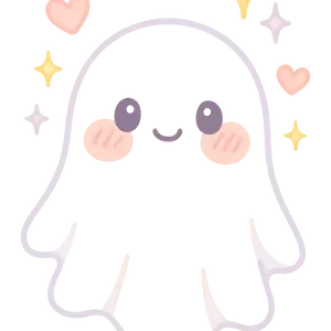 Blushing Ghost Delight #7074 | Free PNG Download