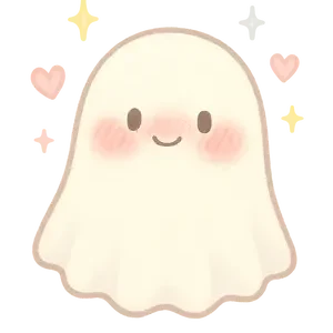 Blushing Ghost Delight #6002 | Free PNG Download