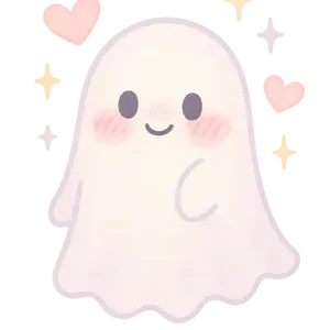 Blushing Ghost Delight #9263 | Free PNG Download