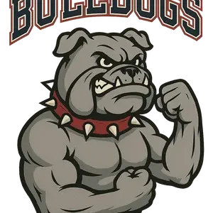 Bulldog Mascot Flexing #4483 | Free PNG Download